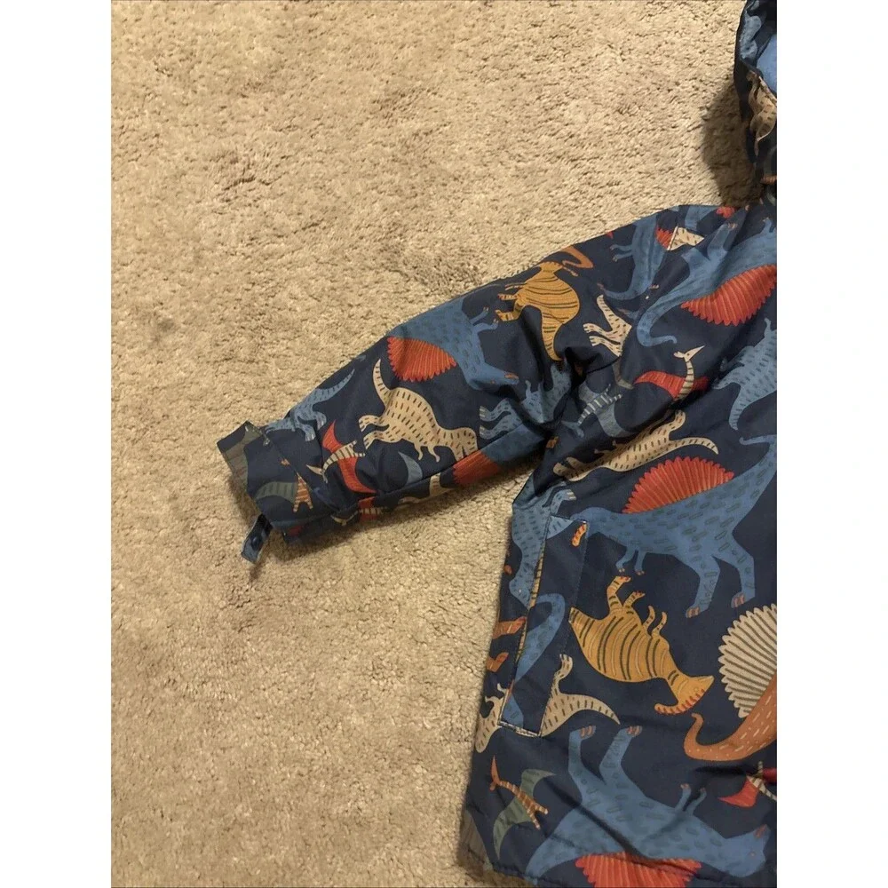 The Children's Place Boys Dinosaur Print 3 in 1 Hooded Blue Orange 3T